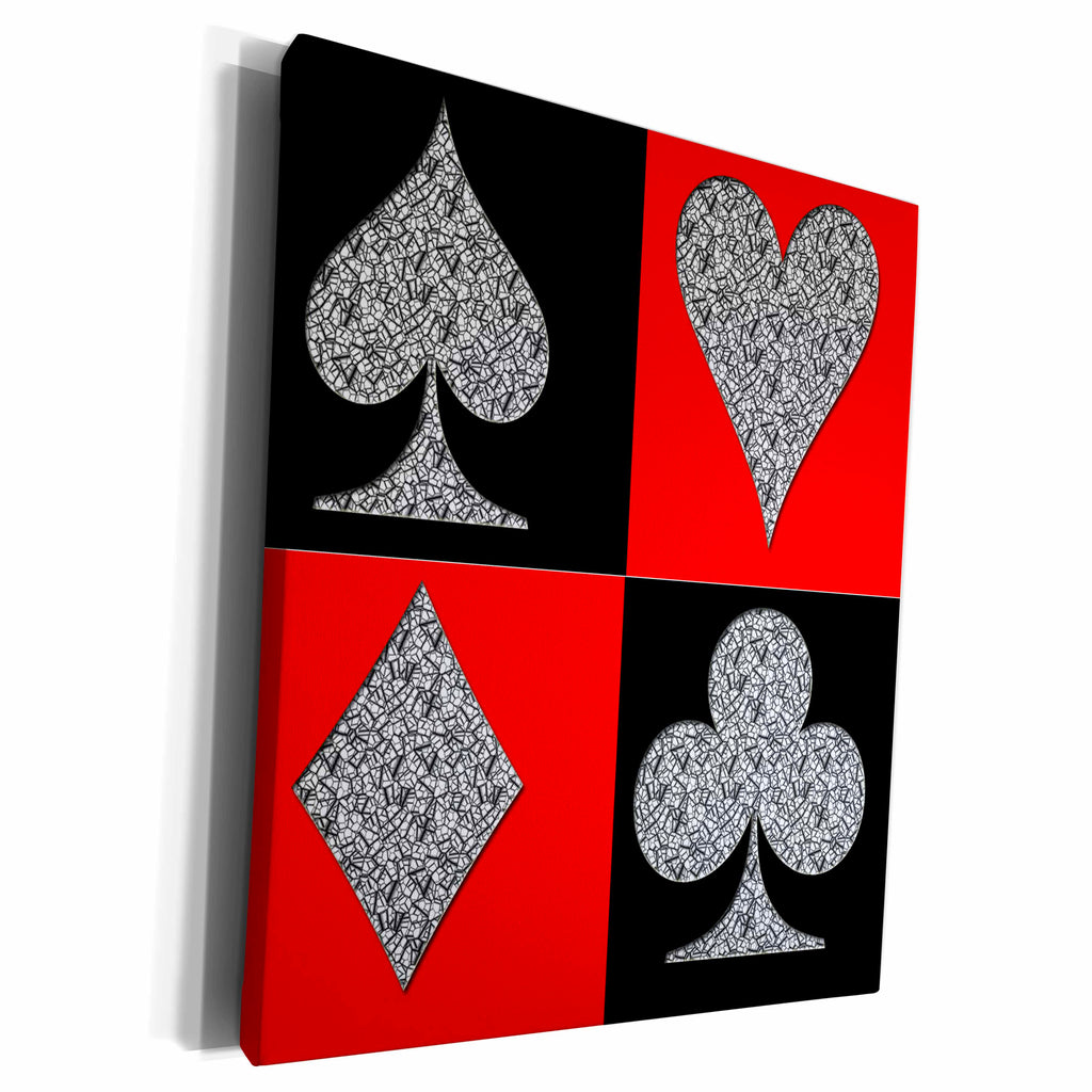 3dRose Poker. Four of a kind. Aces. Cool design. Popular... - Museum Grade Canvas Wrap (cw_218679)