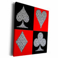 3dRose Poker. Four of a kind. Aces. Cool design. Popular... - Museum Grade Canvas Wrap (cw_218679)
