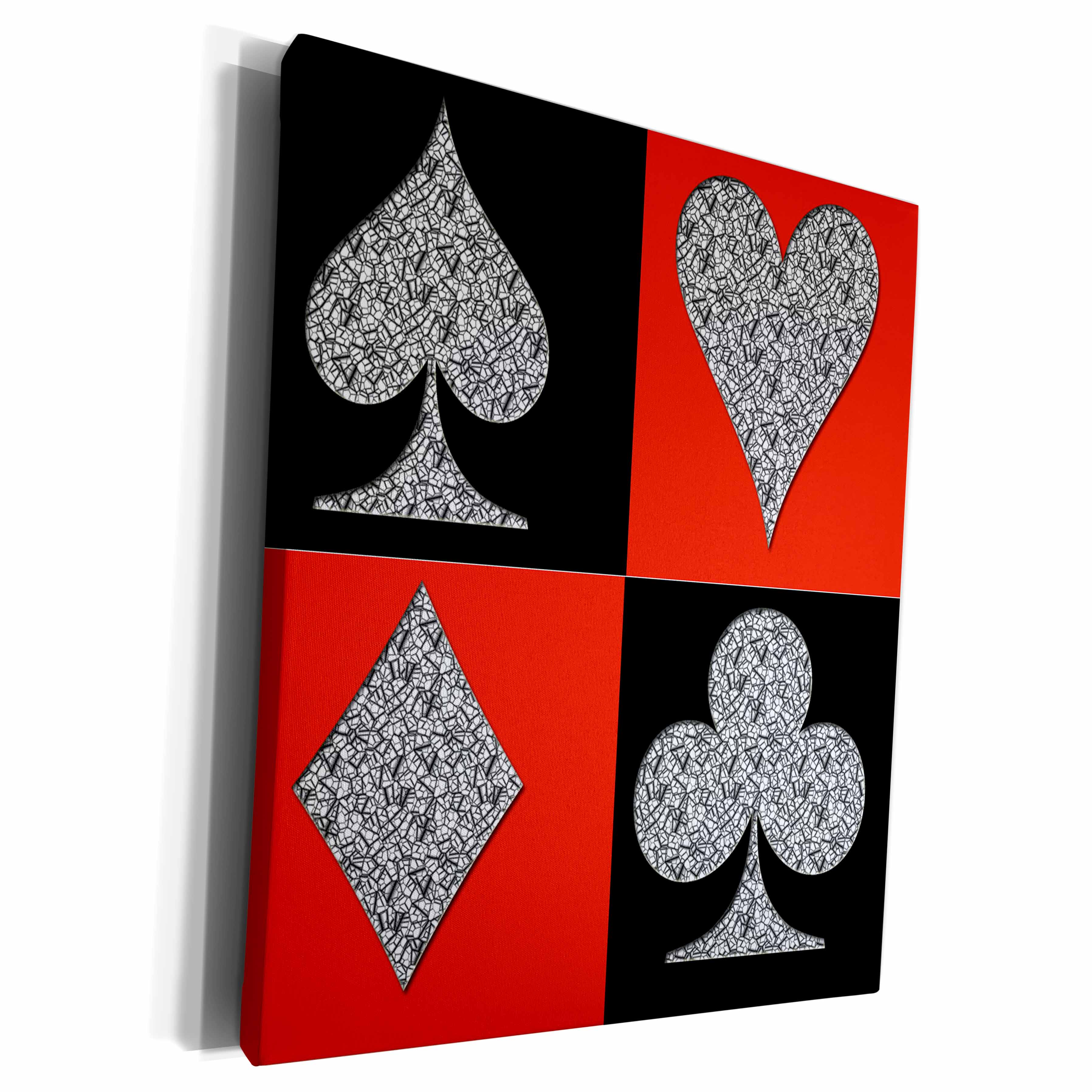 3dRose Poker. Four of a kind. Aces. Cool design. Popular... - Museum Grade Canvas Wrap (cw_218679)