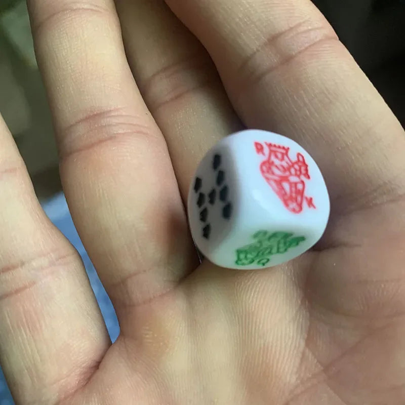 10 Pcs Poker Dice Puzzle Game  6 Sided Dice Game Accessory 16mm