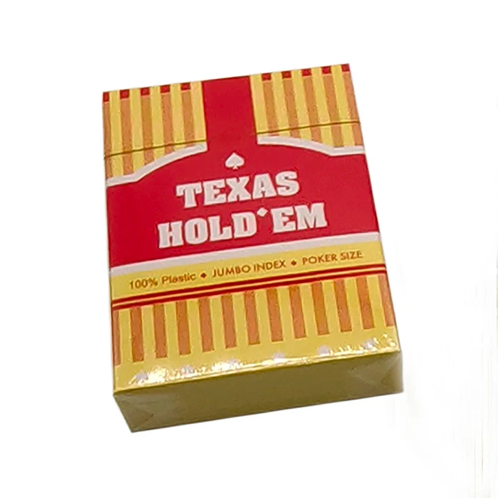 Excellent Quality Texas Hold'em Waterproof Poker Cards Board Game 63x88mm Durable 100% PVC Playing Cards For Casino Clubs