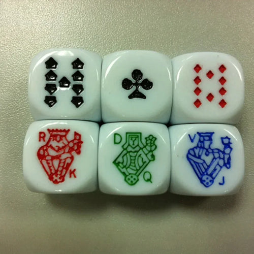10 Pcs Poker Dice Puzzle Game  6 Sided Dice Game Accessory 16mm