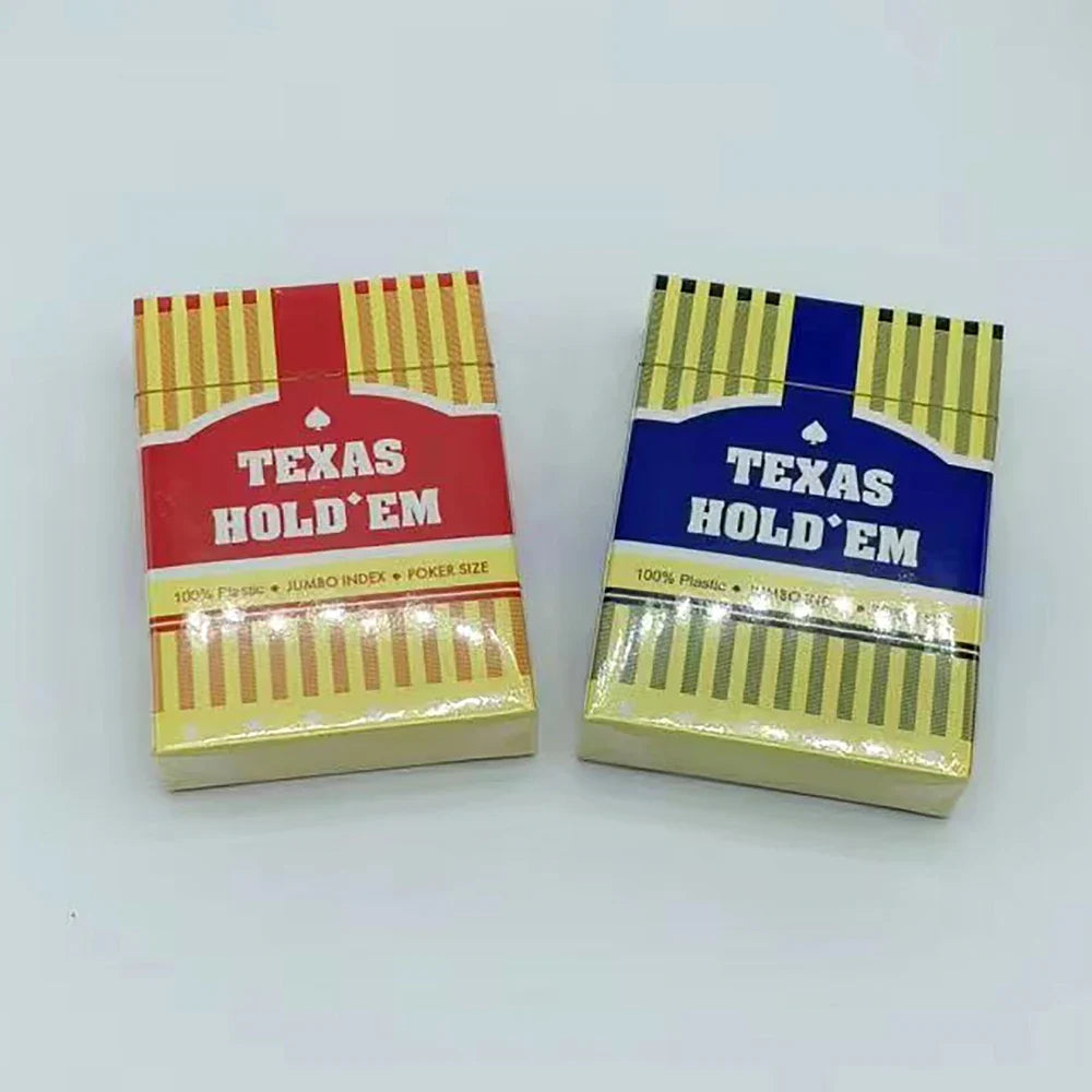 Excellent Quality Texas Hold'em Waterproof Poker Cards Board Game 63x88mm Durable 100% PVC Playing Cards For Casino Clubs