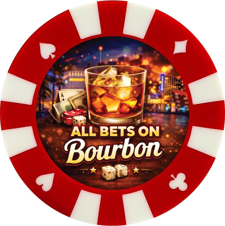 Poker Chip Drink Coasters – Giant Casino-Style Poker Coasters