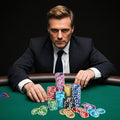 Casino Poker Chips with 600 Pieces Chips Texas Holdem Poker Chip Set-Black