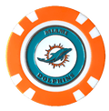 Officially Licensed Miami Dolphins Poker Chip Ball Marker