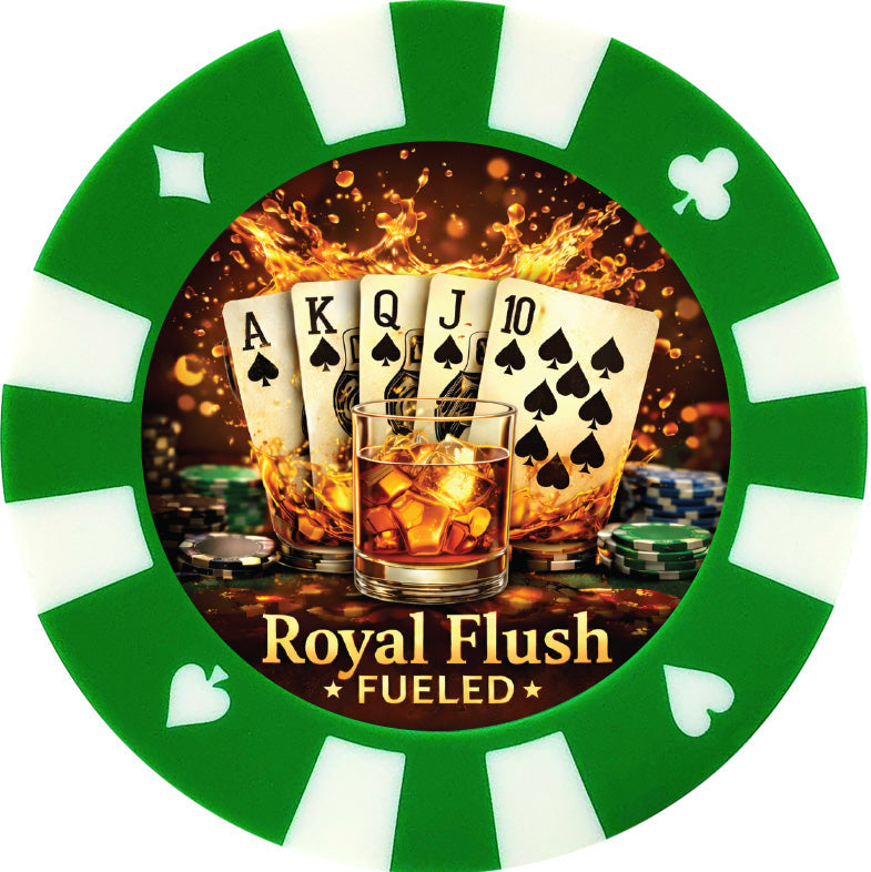 Poker Chip Drink Coasters – Giant Casino-Style Poker Coasters