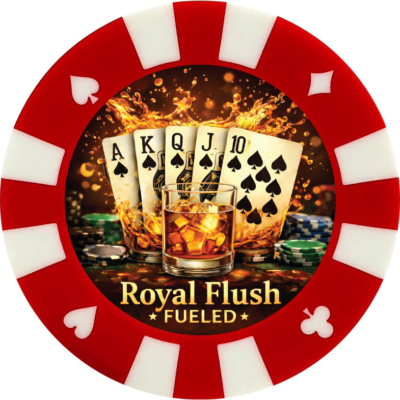 Poker Chip Drink Coasters – Giant Casino-Style Poker Coasters